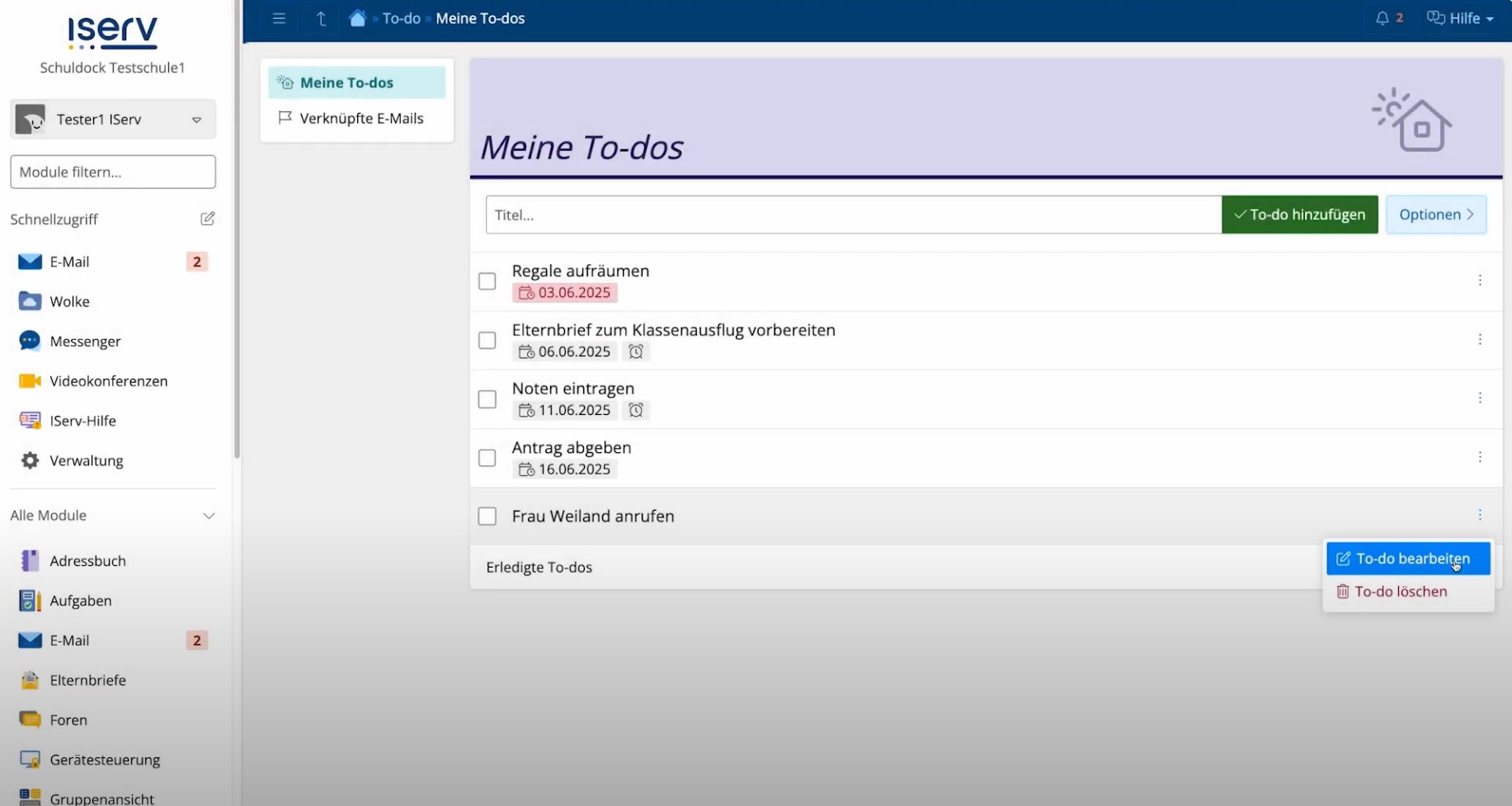 To-do bearbeiten 2
